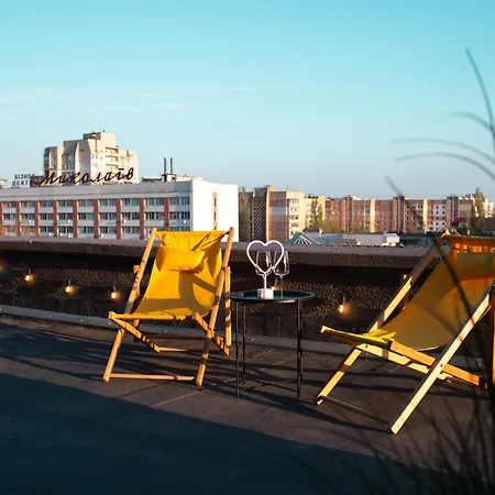 Лофт Студия С Панорамной Террасой Mykolaiv Exterior photo